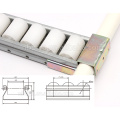 6033 White PE Plastic Wheel Sheet Metal Flow Roller Track Joint For FIFO Rack Storage